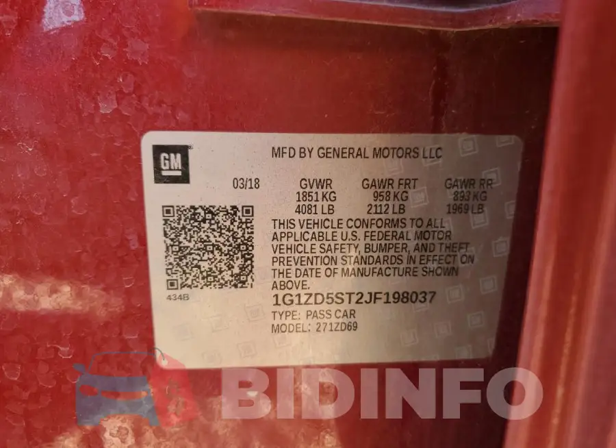 1G1ZD5ST2JF198037 Photo# 12