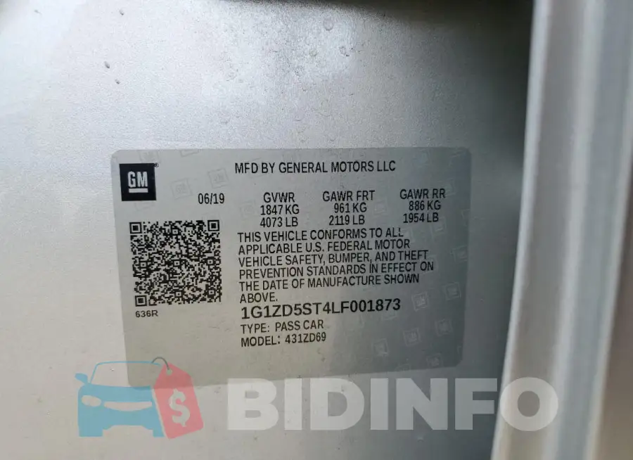 1G1ZD5ST4LF001873 Photo# 12