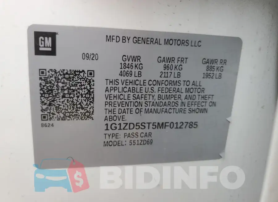 1G1ZD5ST5MF012785 Photo# 12