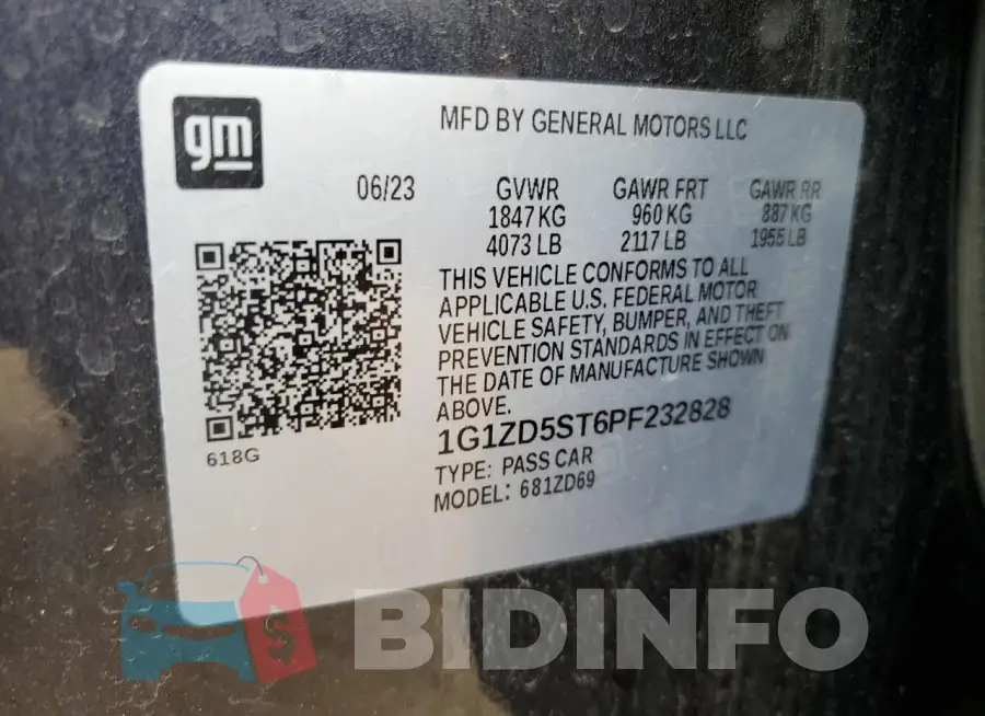 1G1ZD5ST6PF232828 Photo# 13