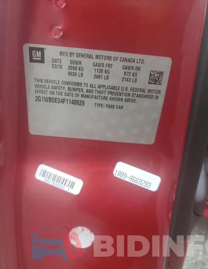 2G1WB5E34F1148629 Photo# 12