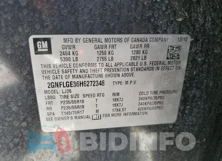 2GNFLGE36H6272348 Photo# 13
