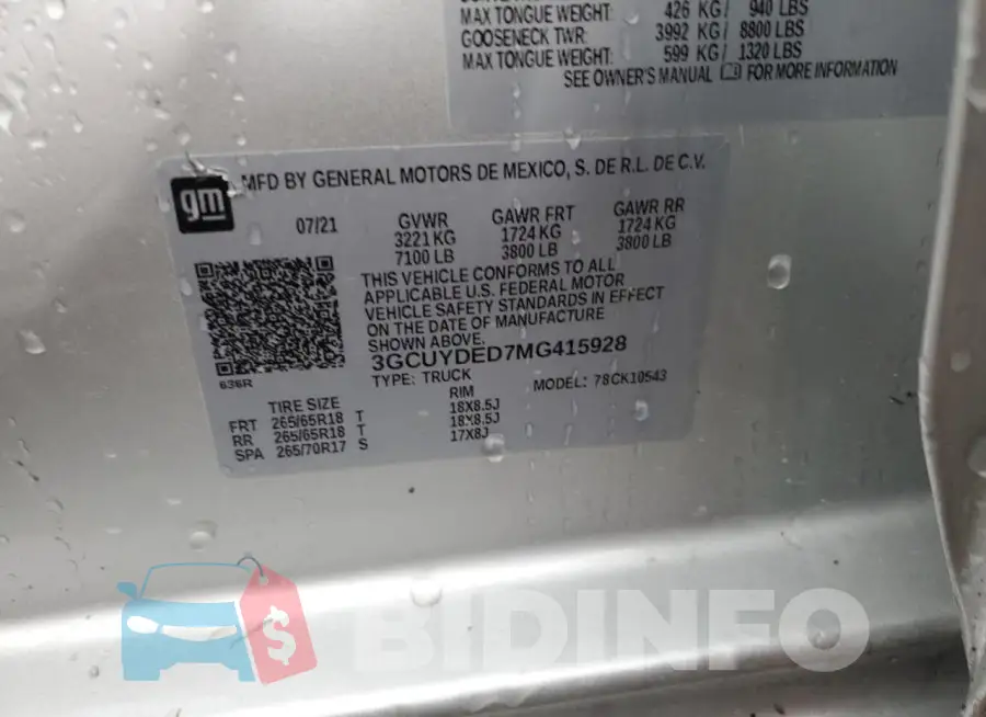 3GCUYDED7MG415928 Photo# 12