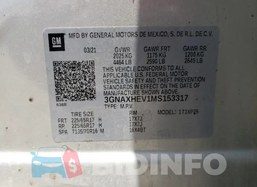 3GNAXHEV1MS153317 Photo# 13