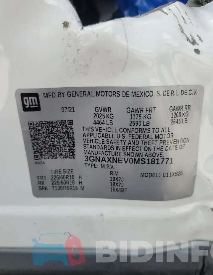 3GNAXNEV0MS181771 Photo# 13