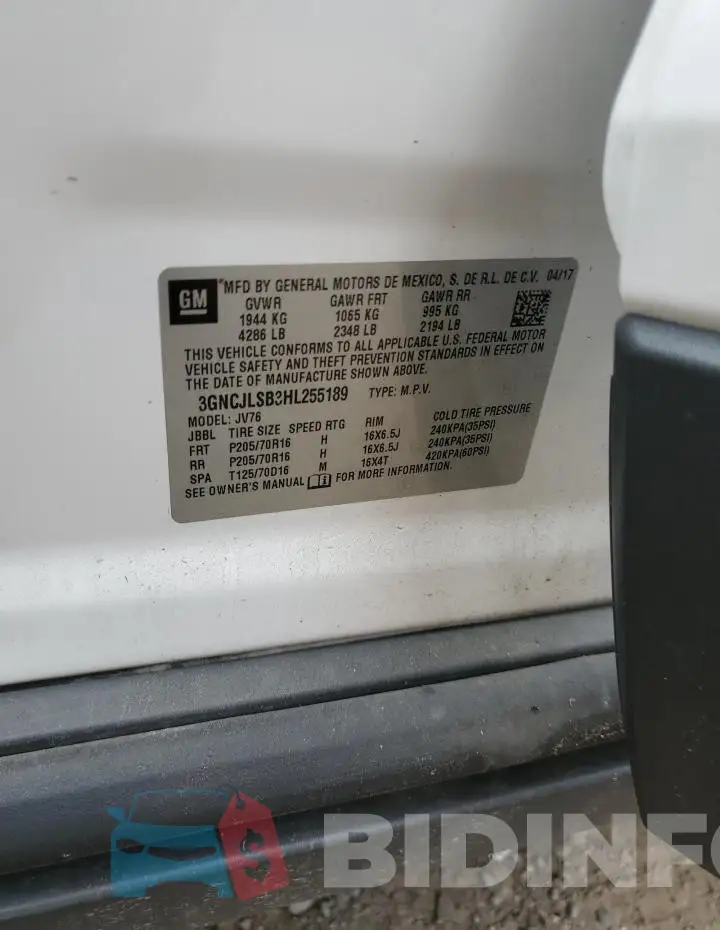 3GNCJLSB3HL255189 Photo# 13