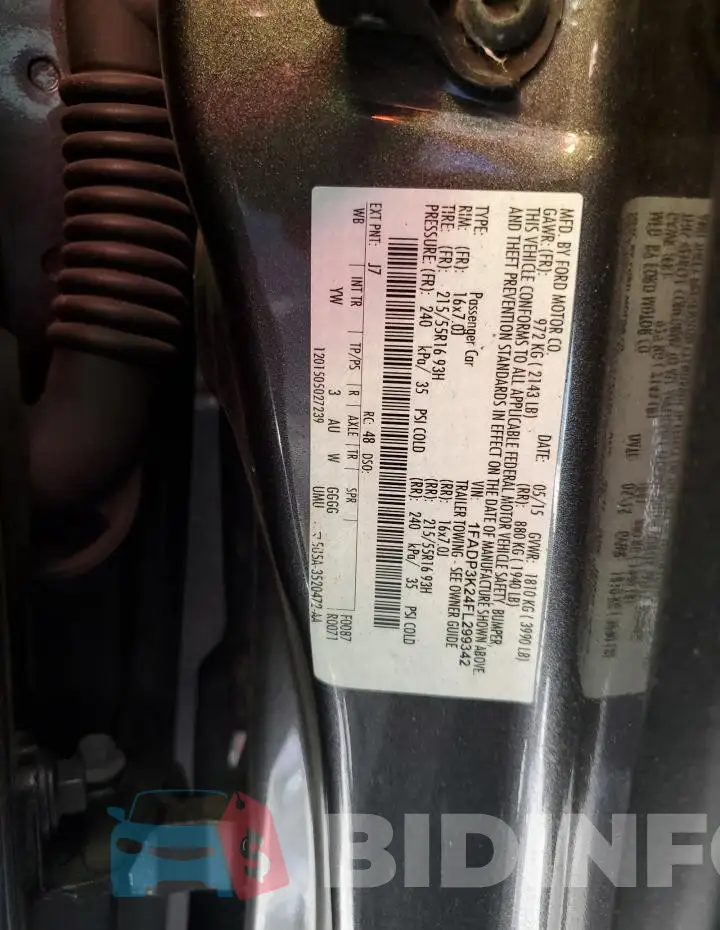 1FADP3K24FL299342 Photo# 12