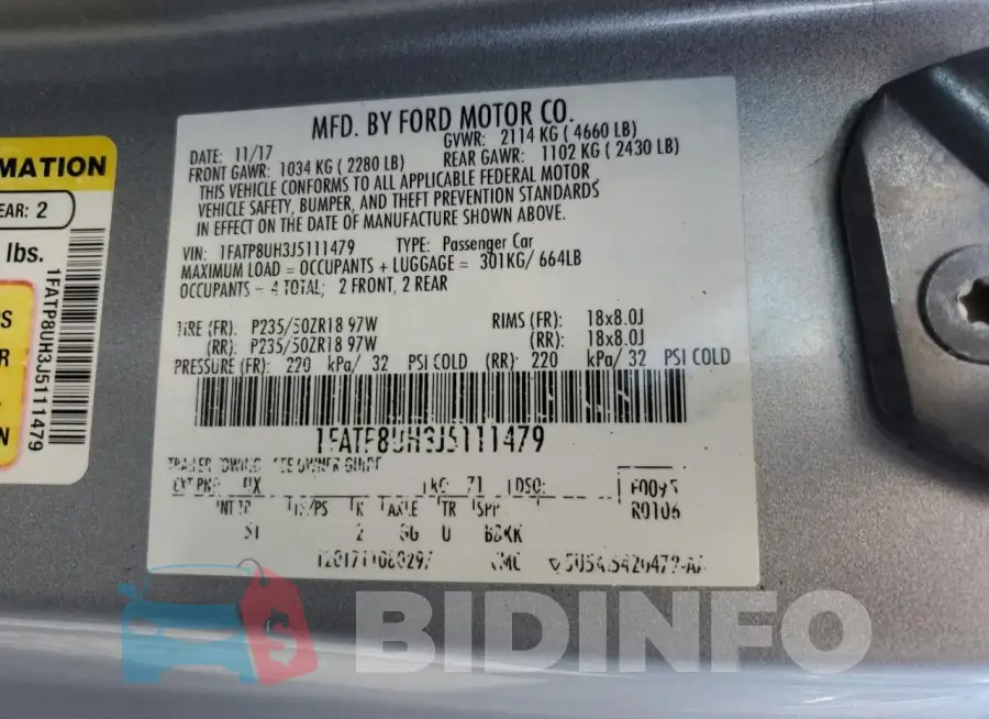 1FATP8UH3J5111479 Photo# 12