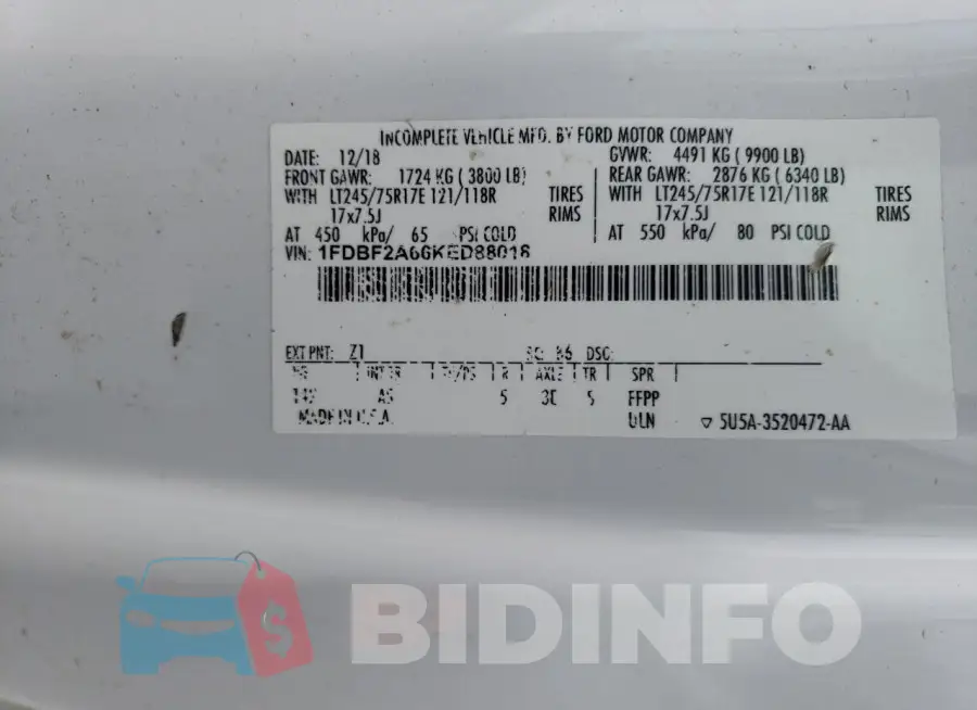 1FDBF2A66KED88018 Photo# 12