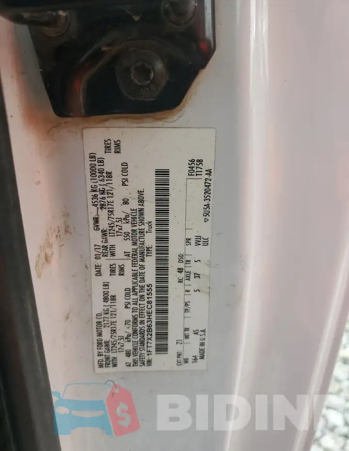 1FT7X2B63HEC81555 Photo# 12