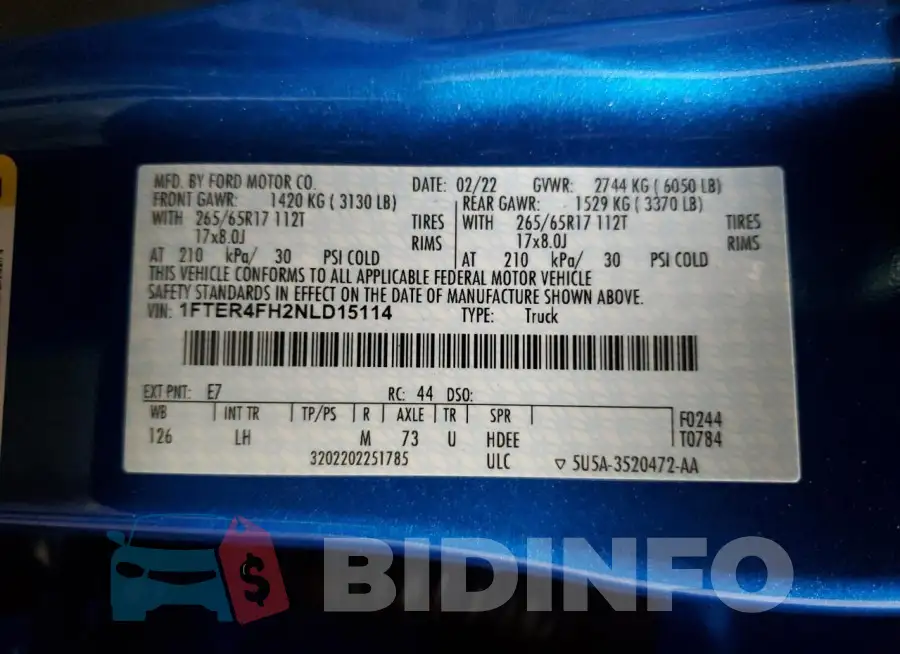 1FTER4FH2NLD15114 Photo# 12