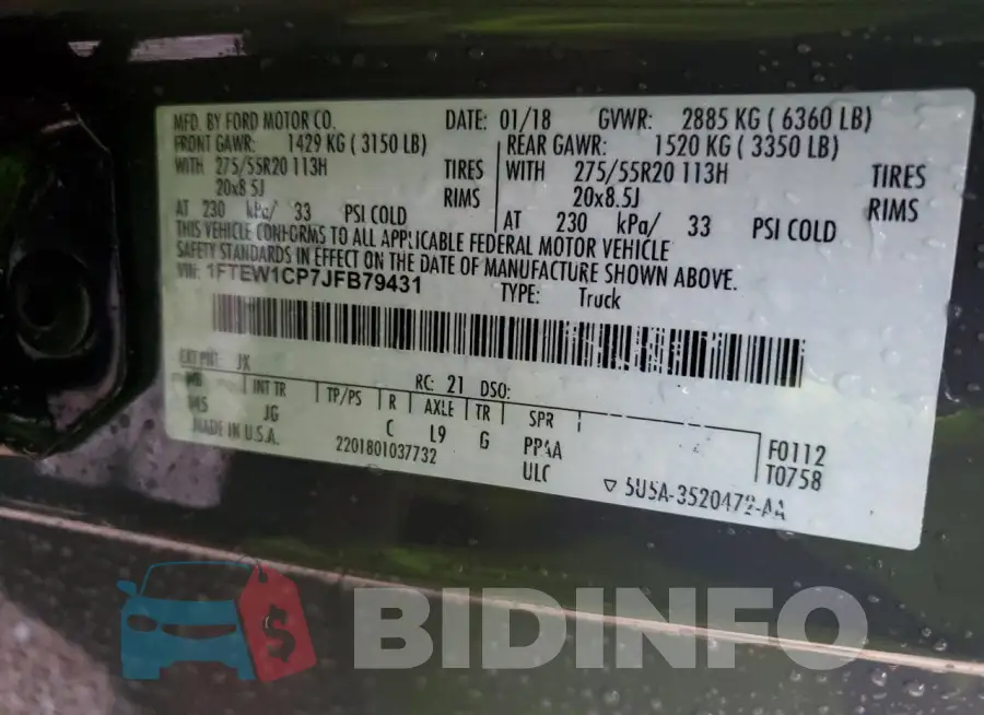 1FTEW1CP7JFB79431 Photo# 12