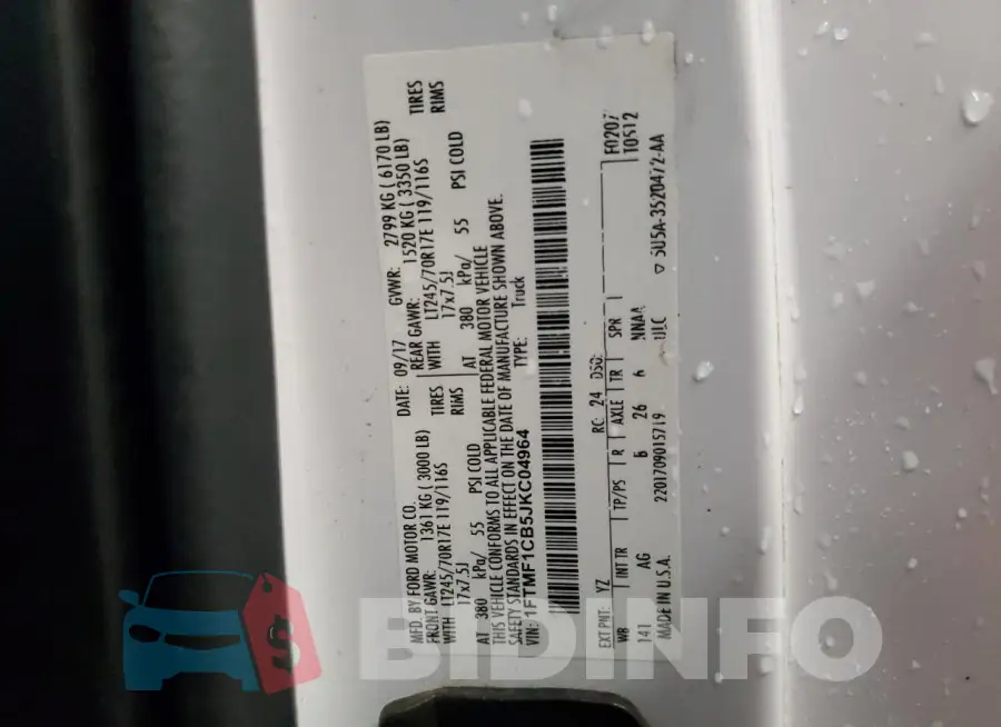 1FTMF1CB5JKC04964 Photo# 12