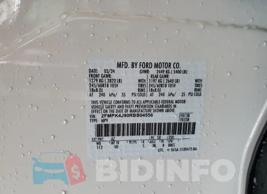2FMPK4J90RBB04556 Photo# 13
