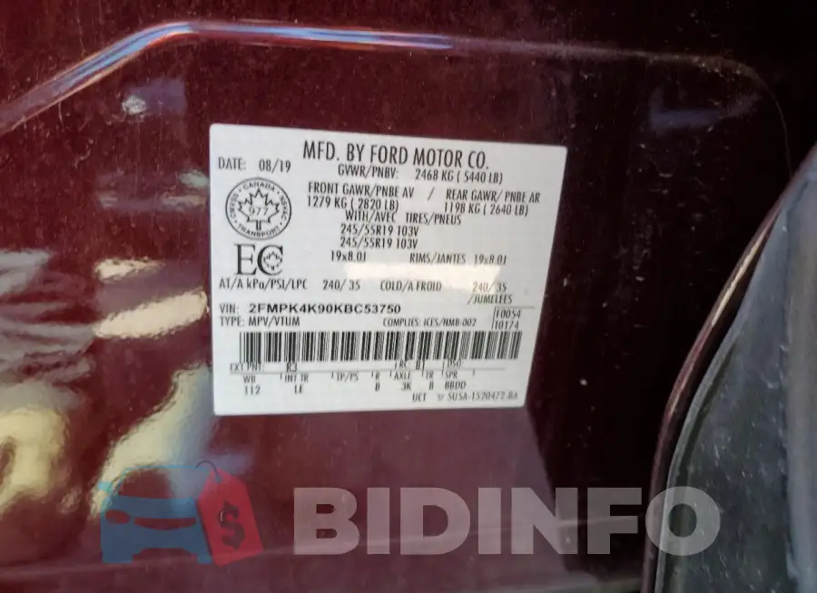 2FMPK4K90KBC53750 Photo# 12