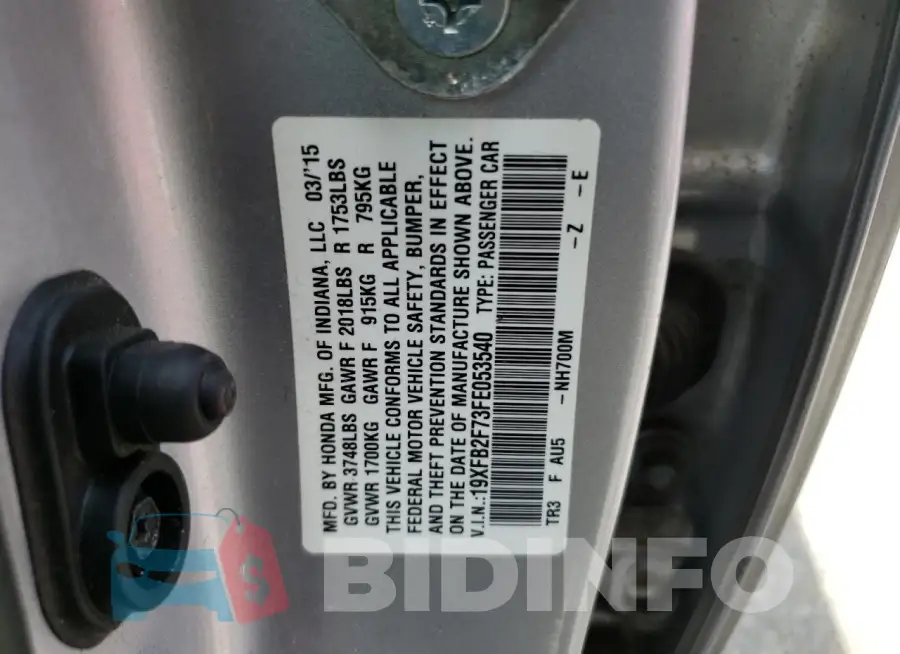 19XFB2F73FE053540 Photo# 12