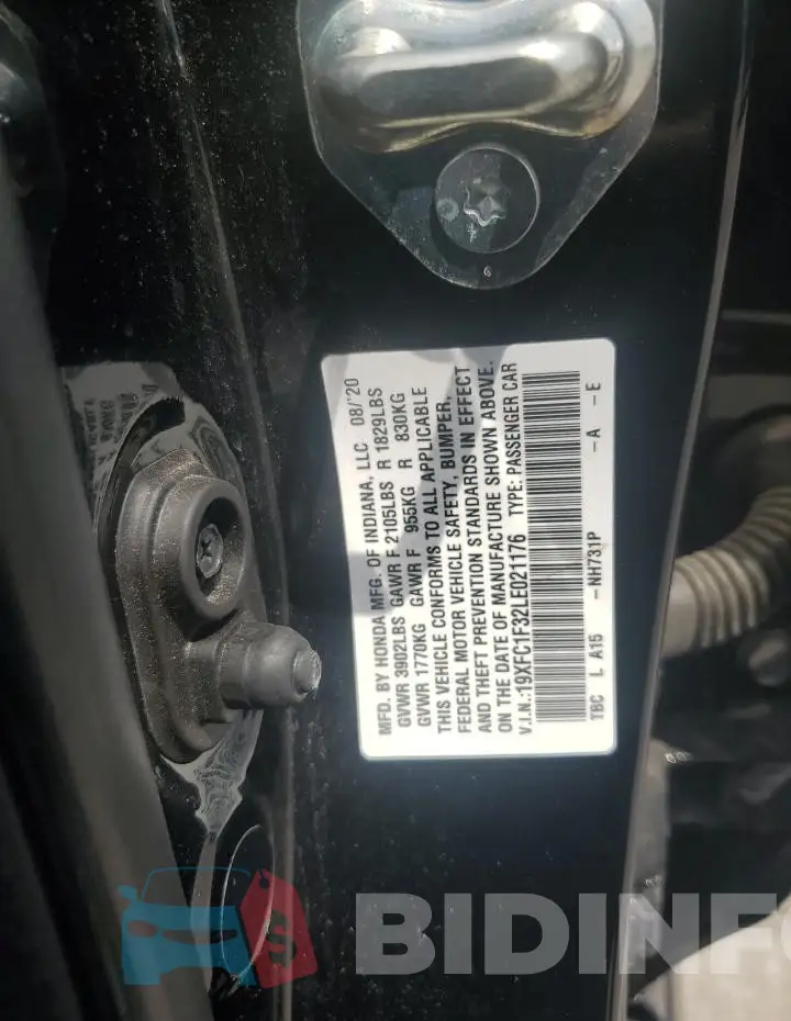 19XFC1F32LE021176 Photo# 12