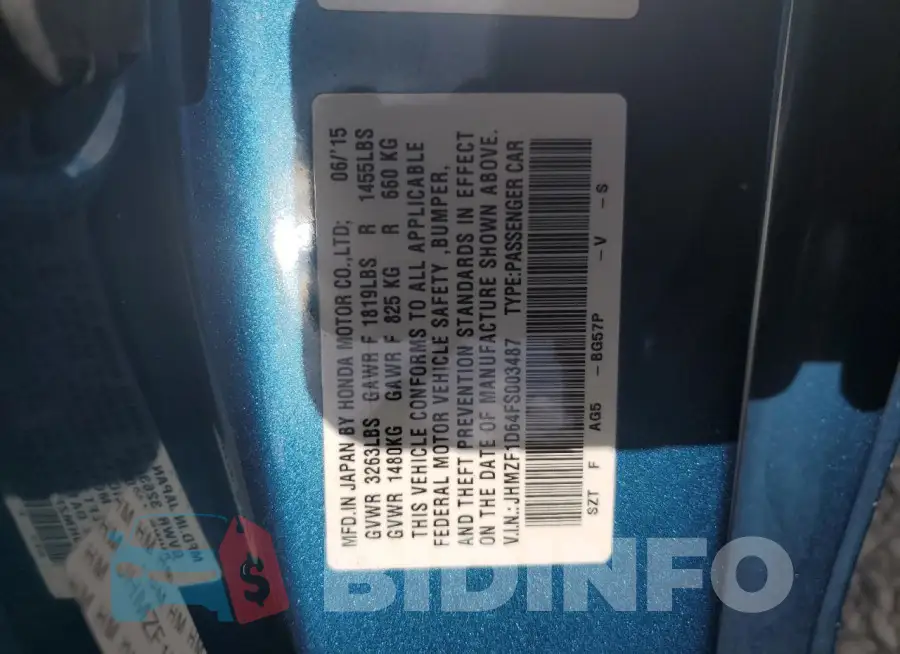 JHMZF1D64FS003487 Photo# 12