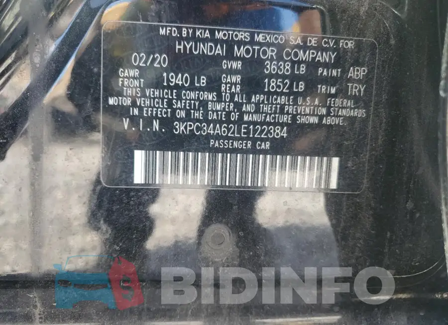 3KPC34A62LE122384 Photo# 12