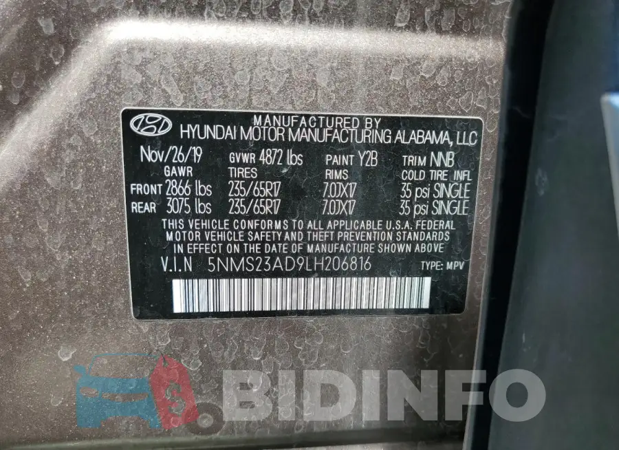 5NMS23AD9LH206816 Photo# 13