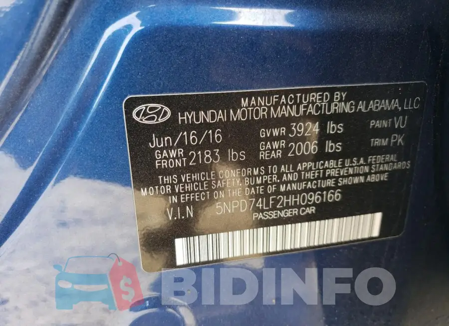 5NPD74LF2HH096166 Photo# 13