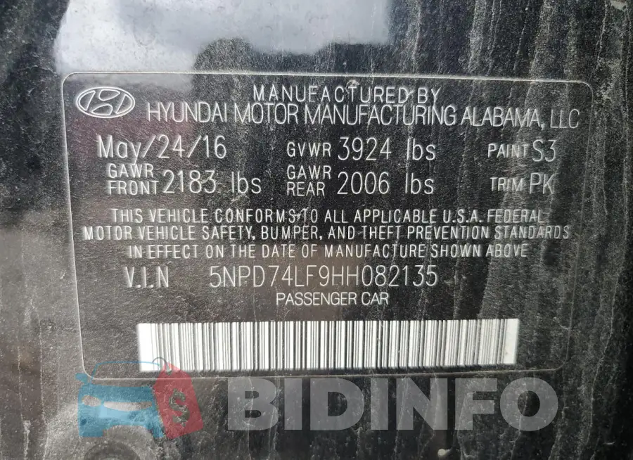 5NPD74LF9HH082135 Photo# 13