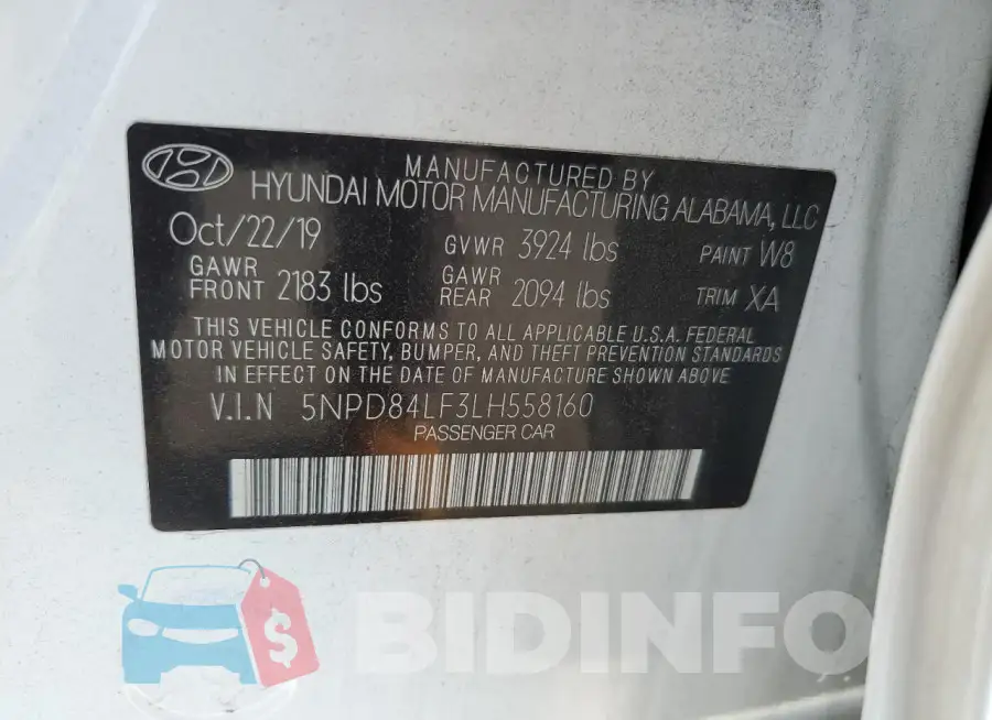 5NPD84LF3LH558160 Photo# 12