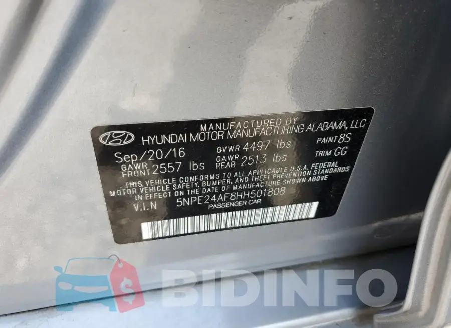 5NPE24AF8HH501808 Photo# 12