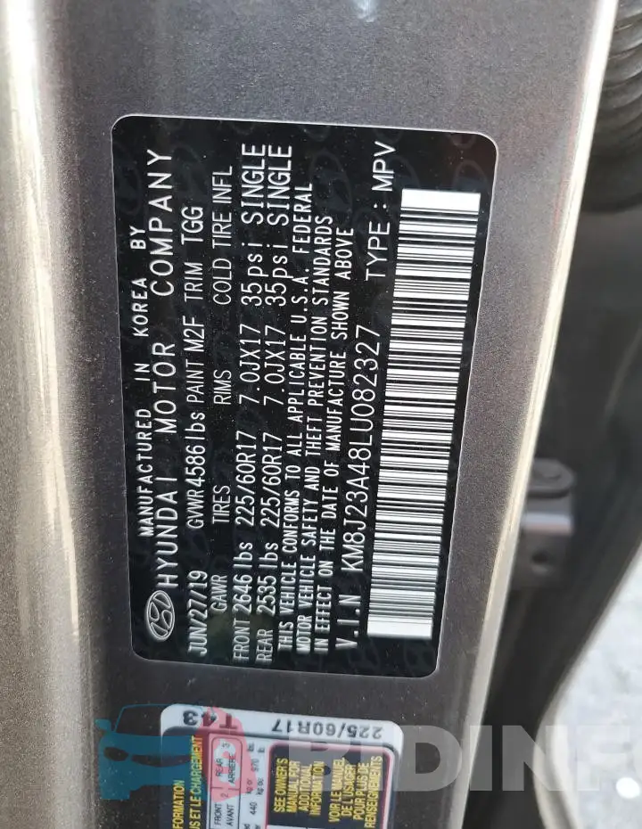 KM8J23A48LU082327 Photo# 12