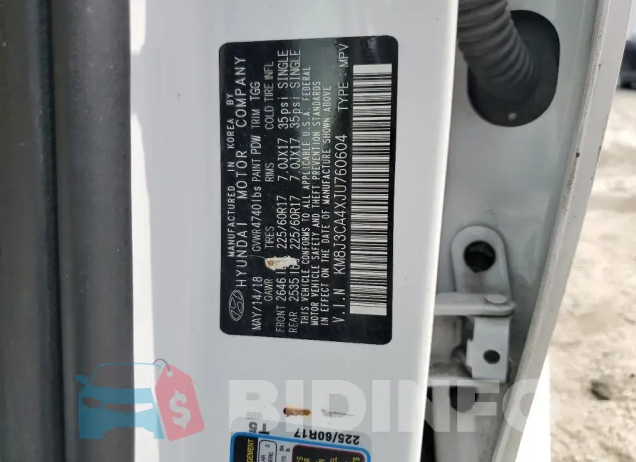 KM8J3CA4XJU760604 Photo# 12