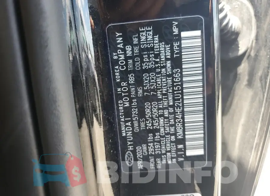 KM8R34HE2LU151663 Photo# 14