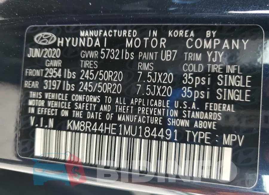 KM8R44HE1MU184491 Photo# 13