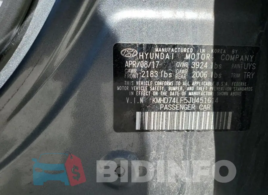 KMHD74LF5JU451614 Photo# 12