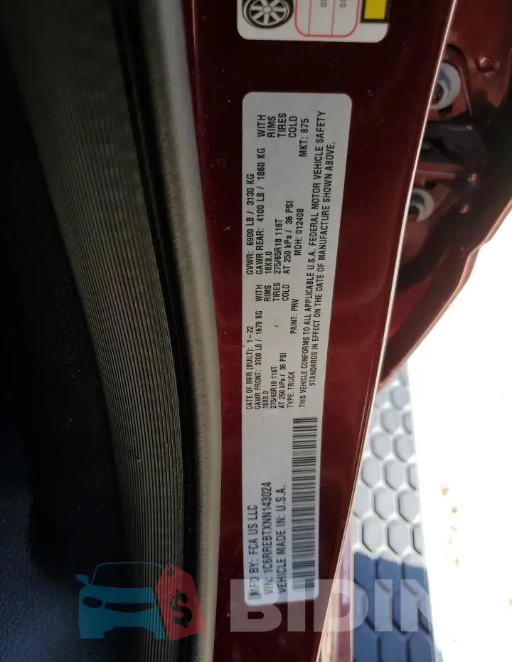 1C6RREBTXNN143024 Photo# 13