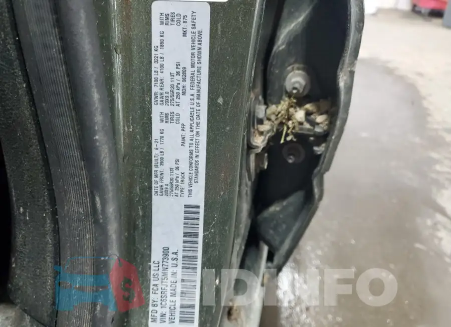 1C6SRFJT5MN773900 Photo# 13