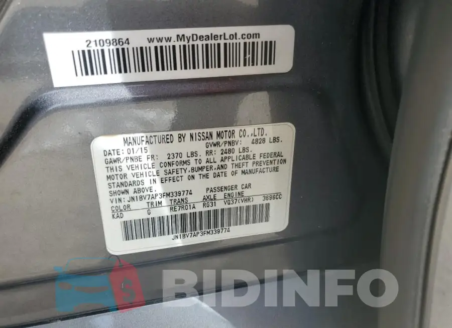 JN1BV7AP3FM339774 Photo# 12