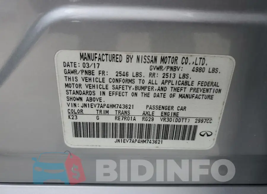 JN1EV7AP4HM743621 Photo# 13