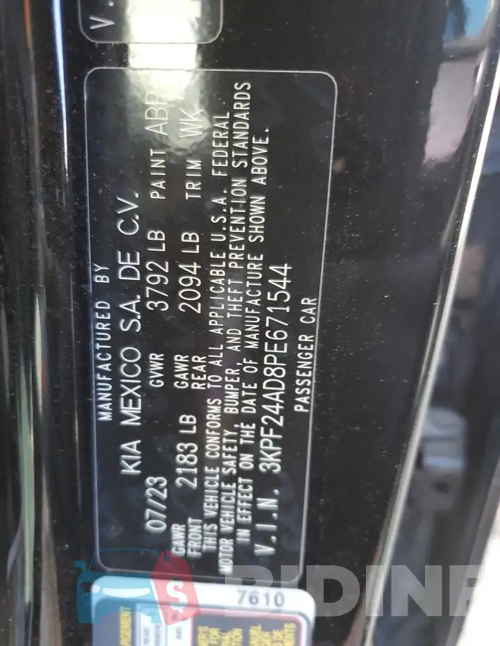 3KPF24AD8PE671544 Photo# 12