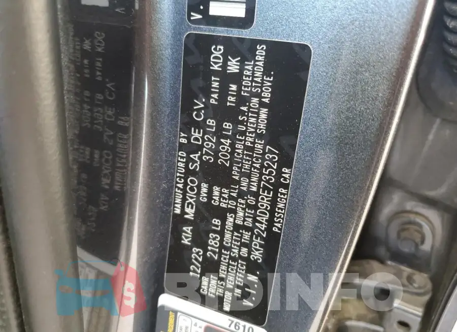 3KPF24AD9RE735237 Photo# 12
