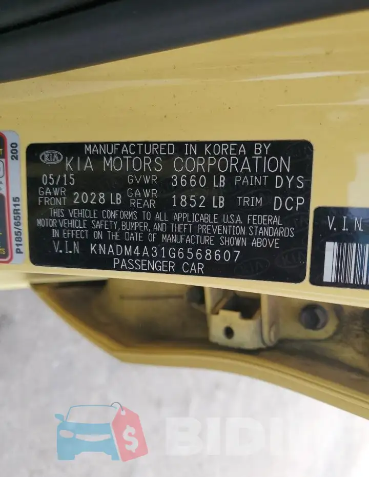 KNADM4A31G6568607 Photo# 12