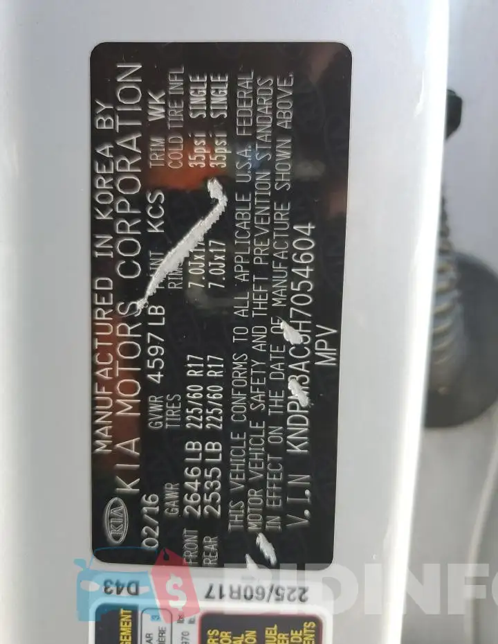 KNDPM3AC3H7054604 Photo# 13