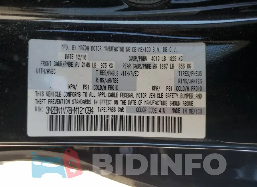 3MZBN1V78HM121094 Photo# 12