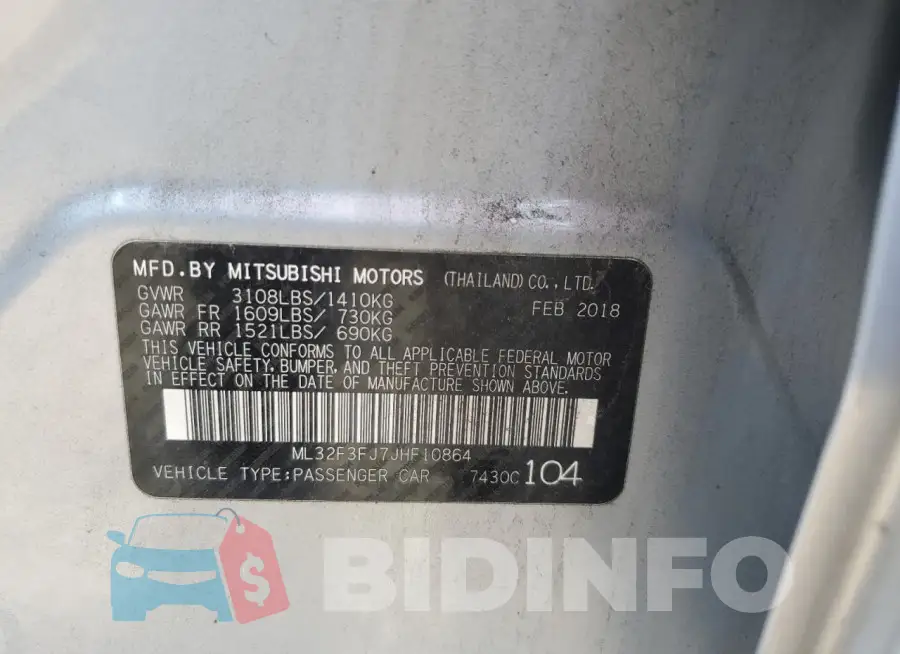 ML32F3FJ7JHF10864 Photo# 12