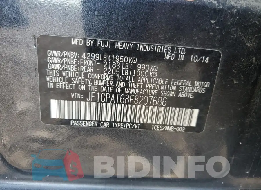 JF1GPAT68F8207686 Photo# 12