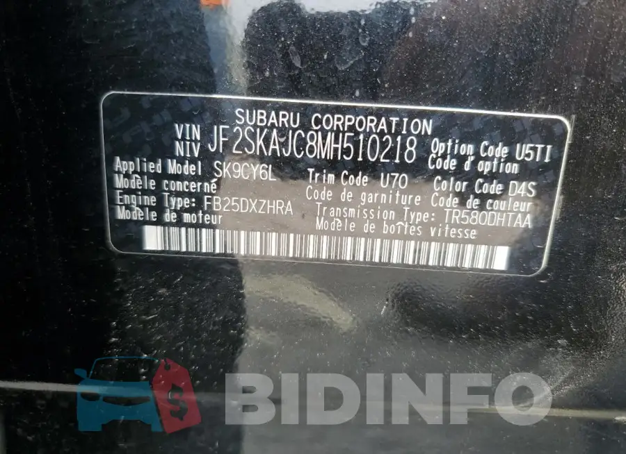 JF2SKAJC8MH510218 Photo# 13