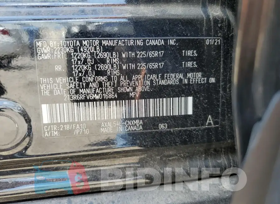 2T3R6RFV6MW016864 Photo# 14