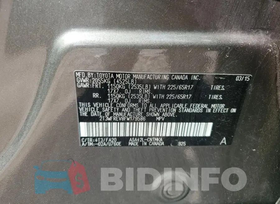 2T3WFREV8FW179586 Photo# 13