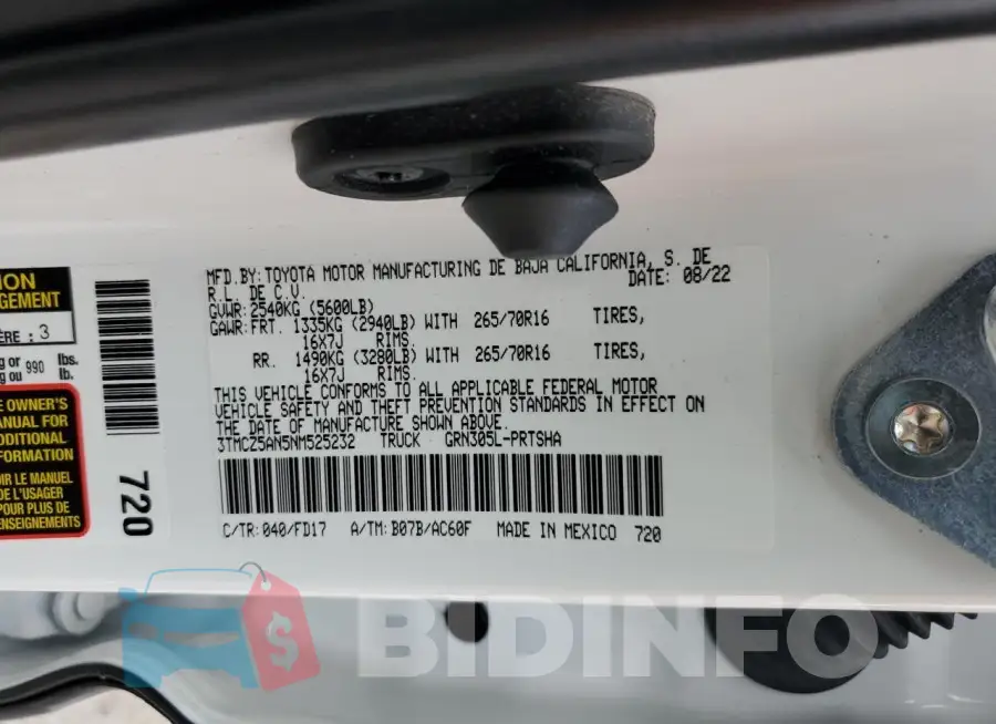 3TMCZ5AN5NM525232 Photo# 12