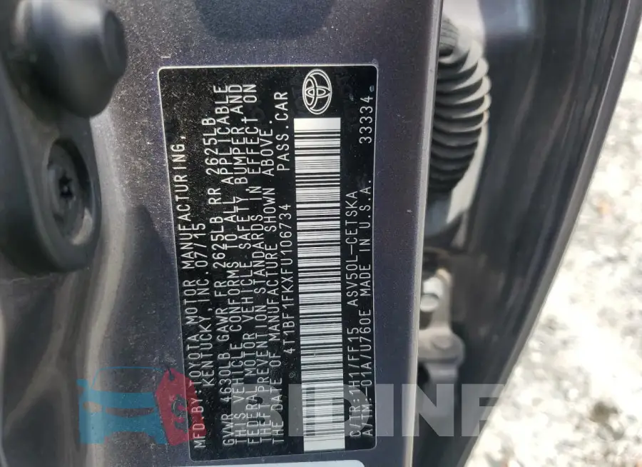 4T1BF1FKXFU106734 Photo# 13