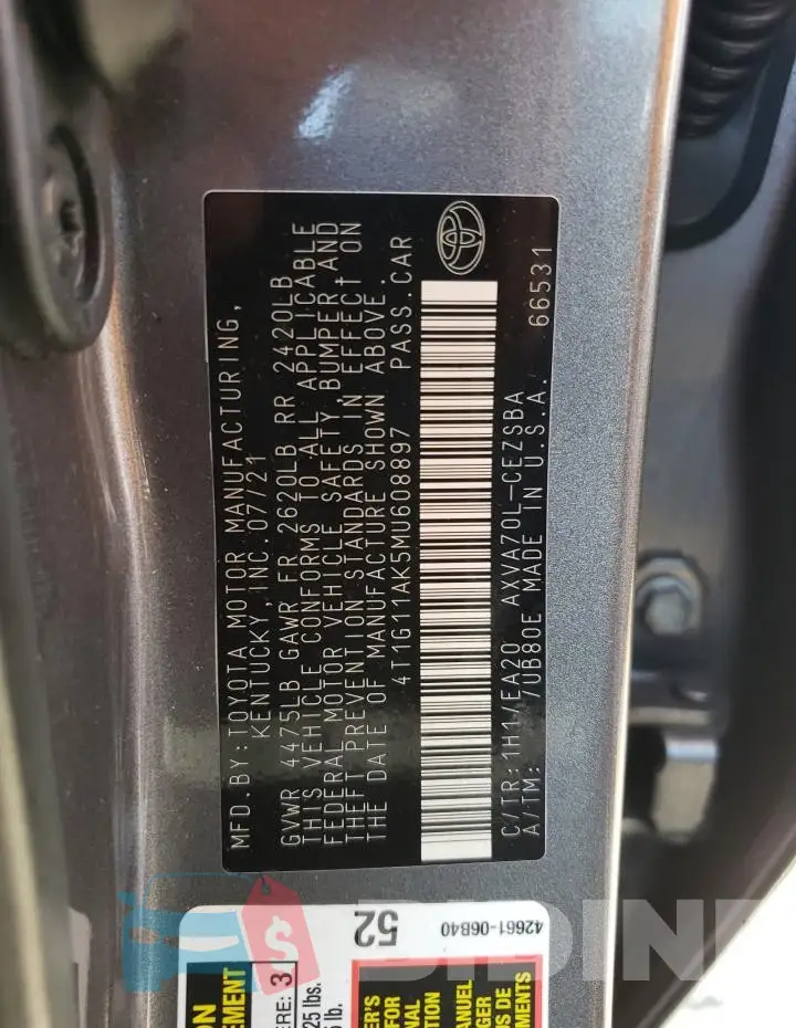 4T1G11AK5MU608897 Photo# 12